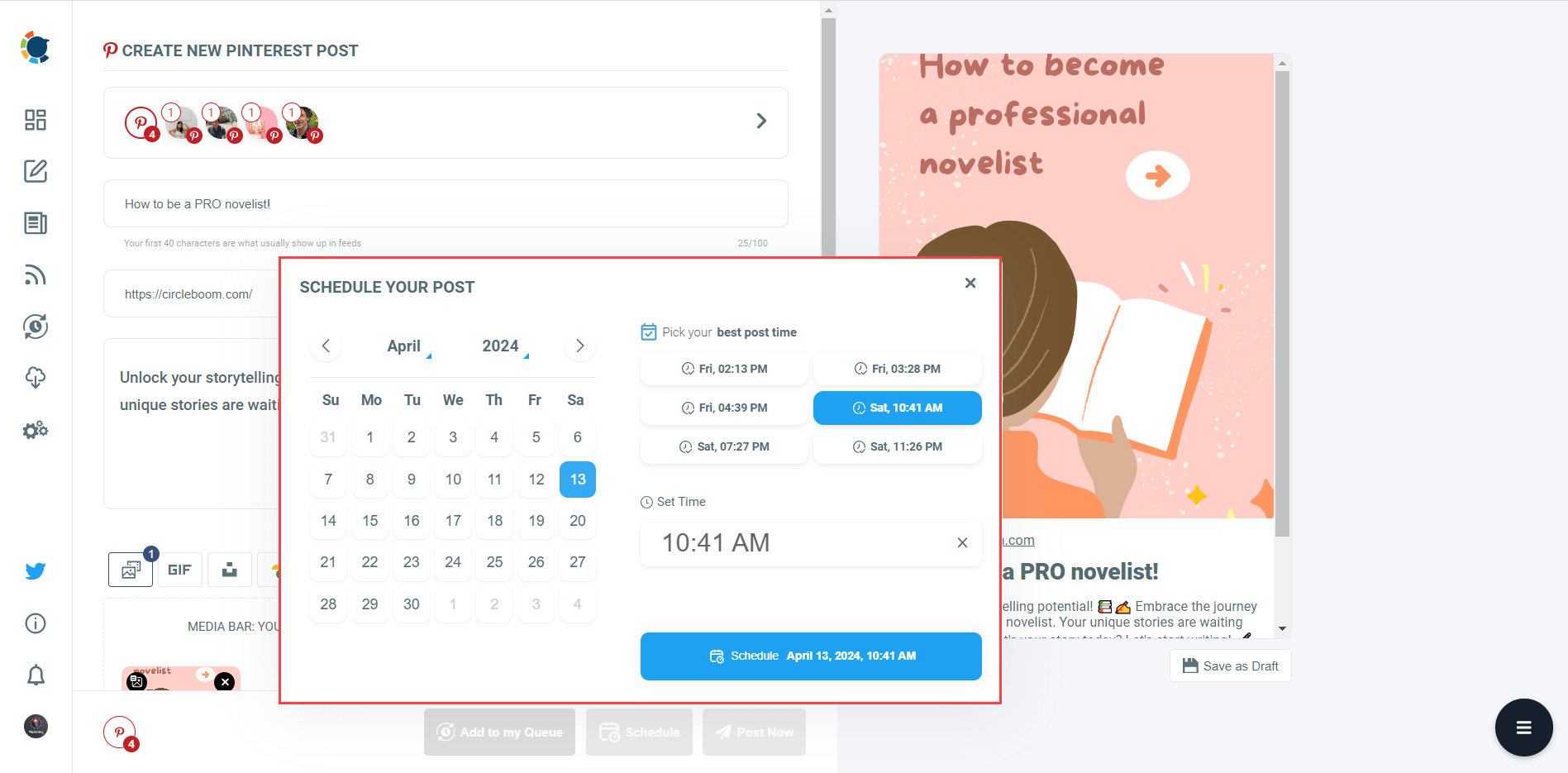 Don’t worry about your Pinterest image size with Circleboom.