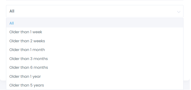Age of tweets to delete