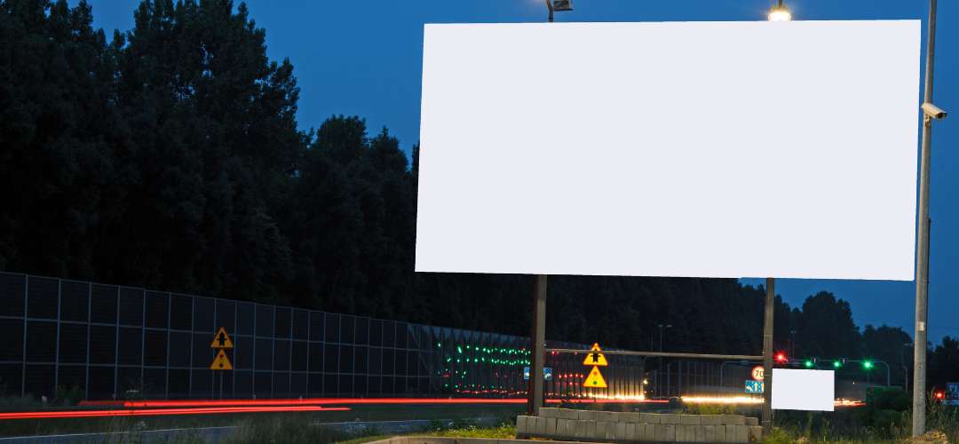 A blank bilboard on the way