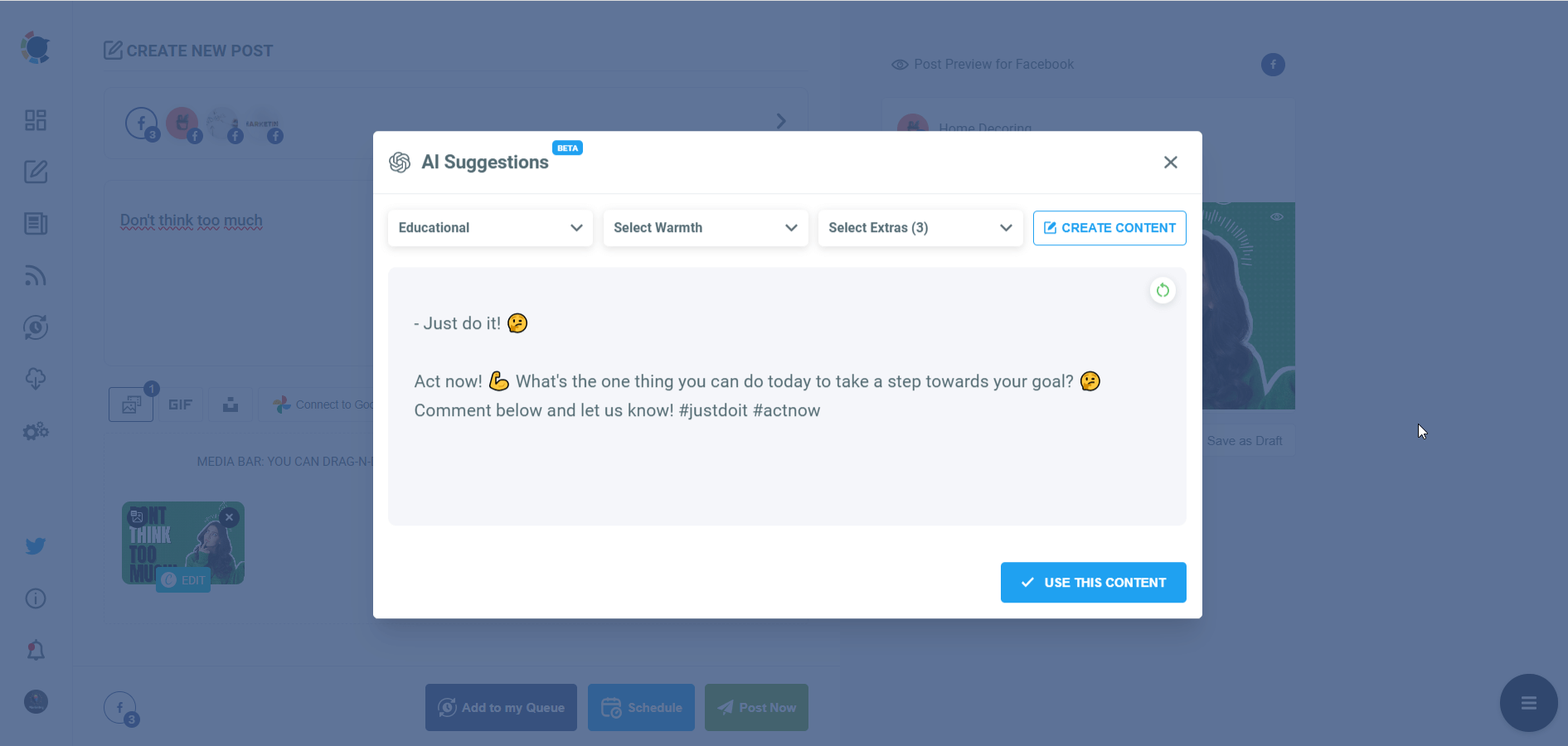 AI Content for Facebook