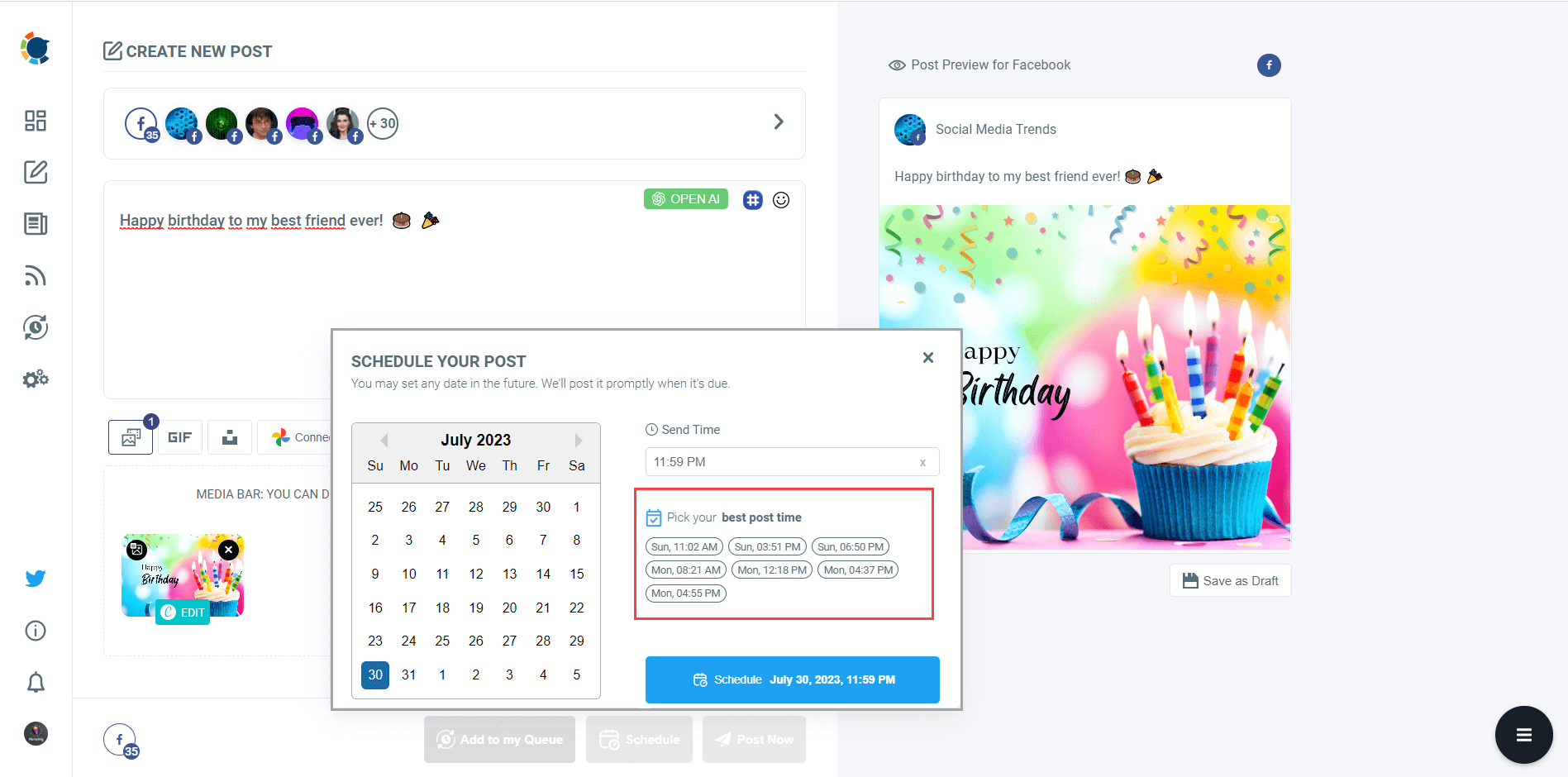 Best times to post on Facebook!
