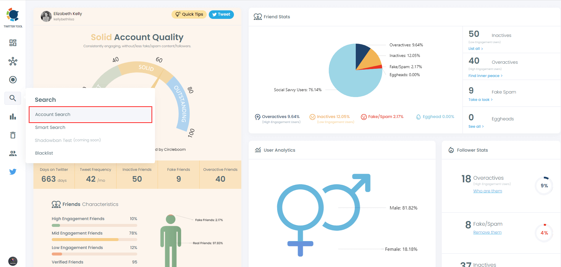 Account Search on Circleboom