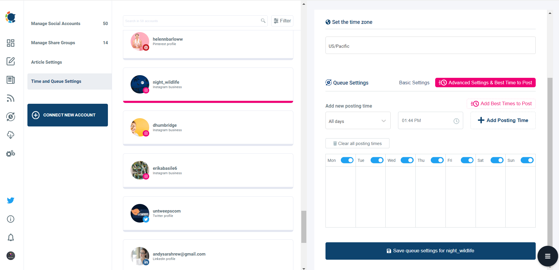 Queue scheduling for Instagram Reels