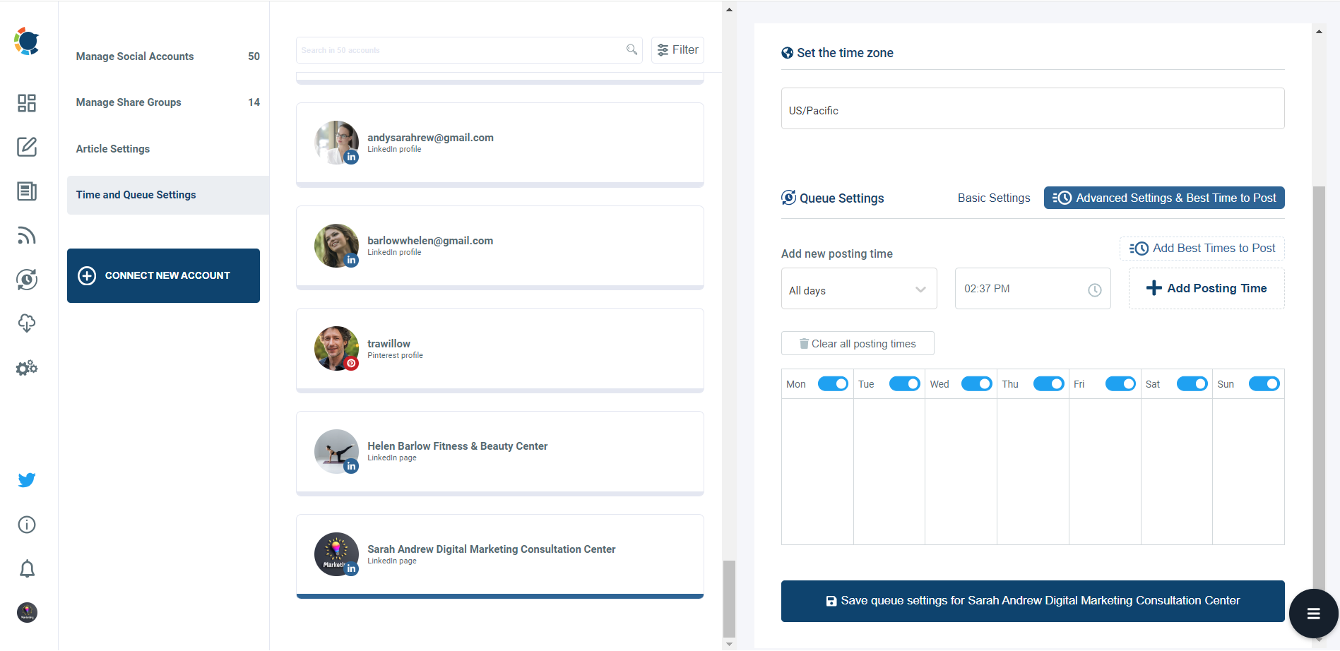 Set your LinkedIn queue