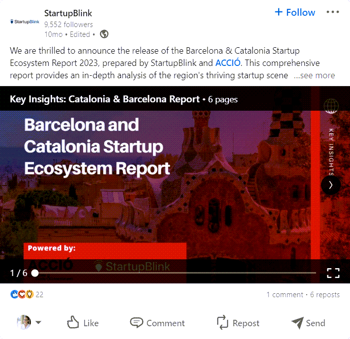 Real-time LinkedIn Carousel Post Example