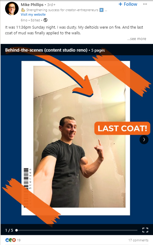 Real-time LinkedIn Carousel Post Example
