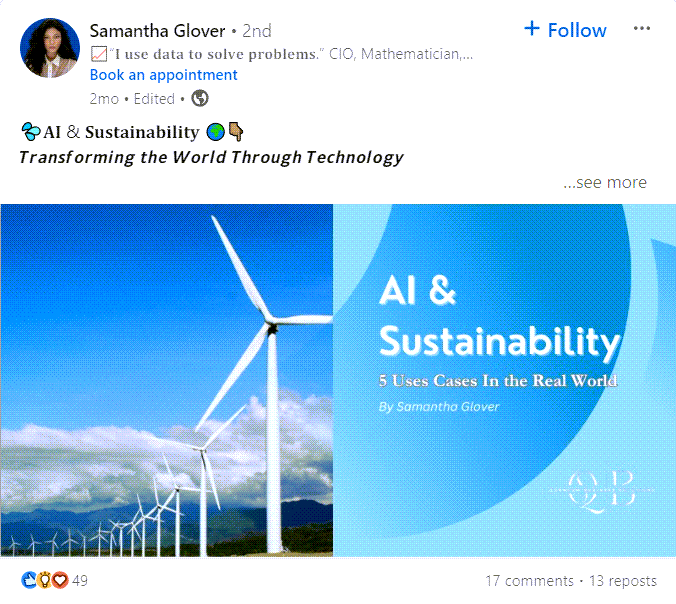 Real-time LinkedIn Carousel Post Example