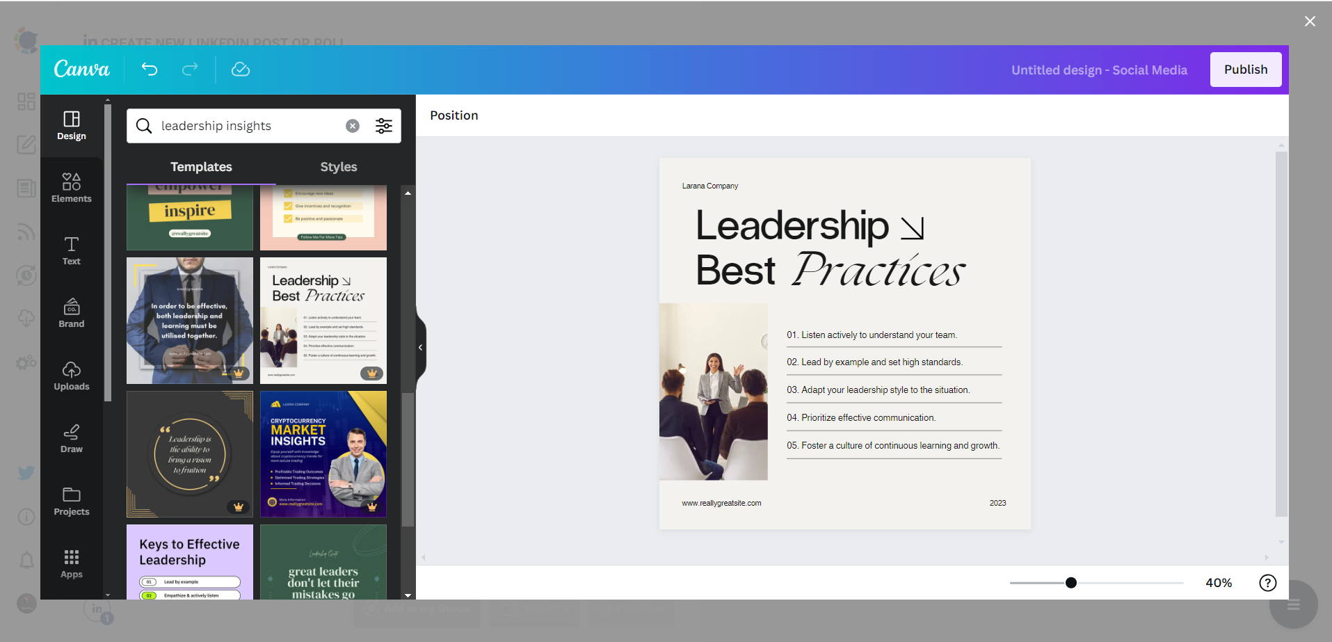 Circleboom's LinkedIn design templates