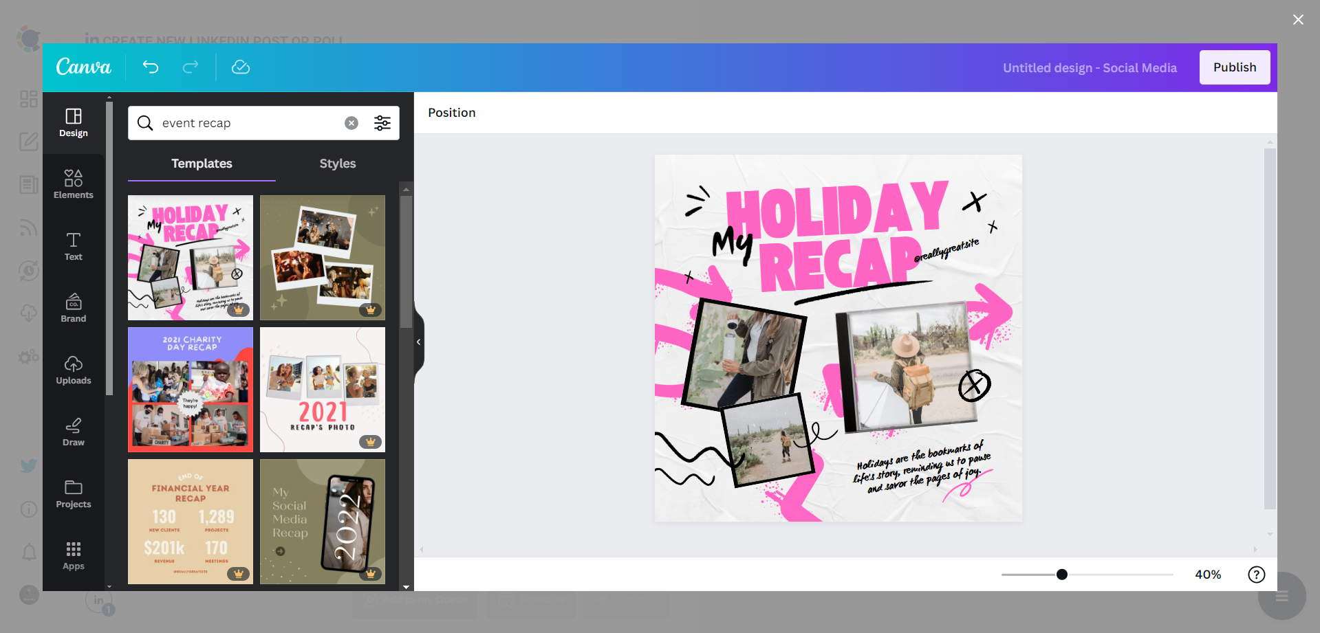 Circleboom's LinkedIn design templates