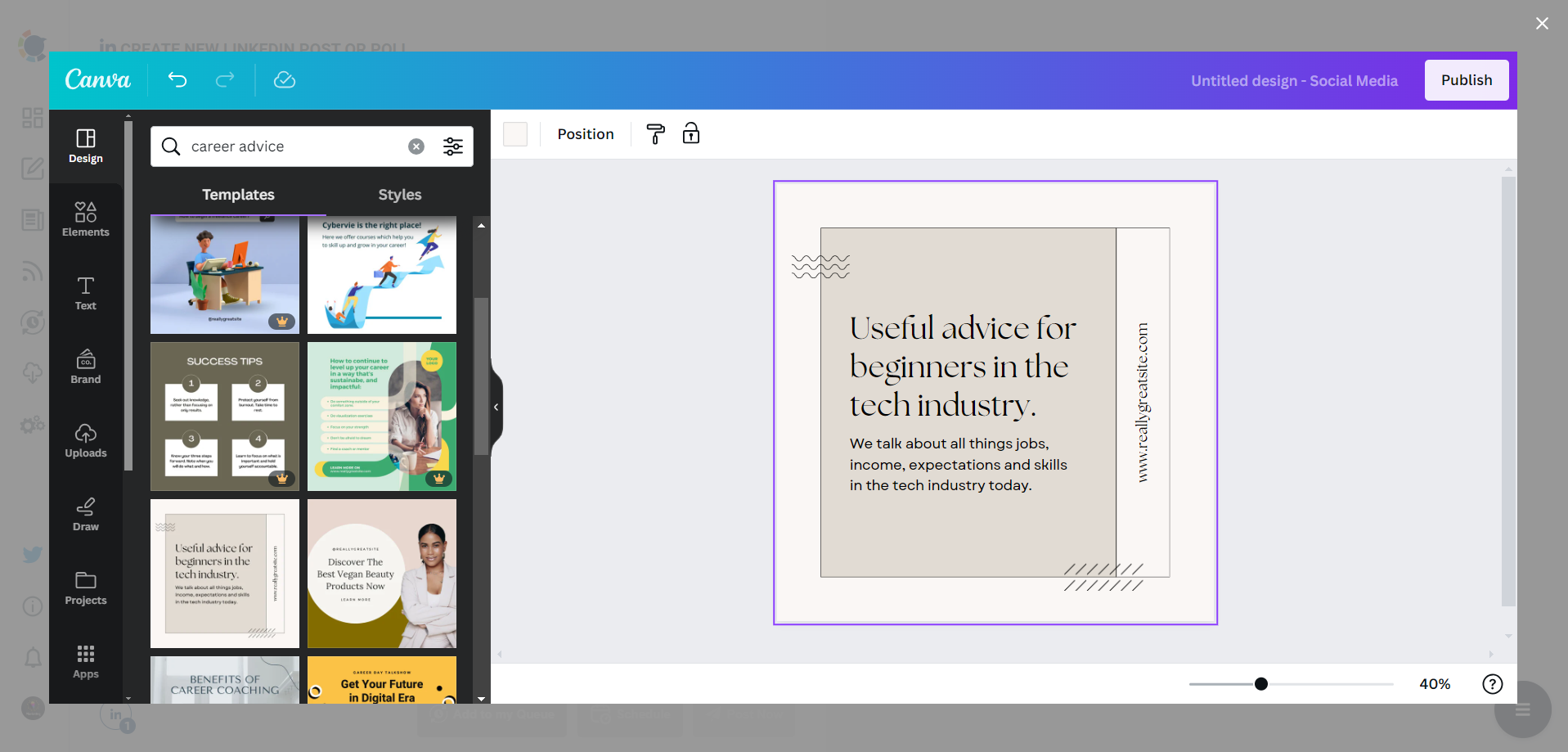 Circleboom's LinkedIn design templates