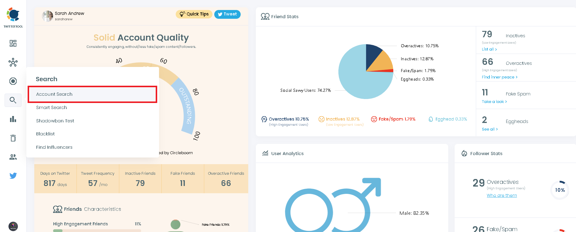 Search Twitter influencers within the networks of others.