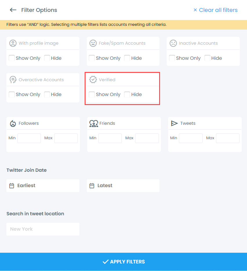 See the list of verified followers of another Twitter account