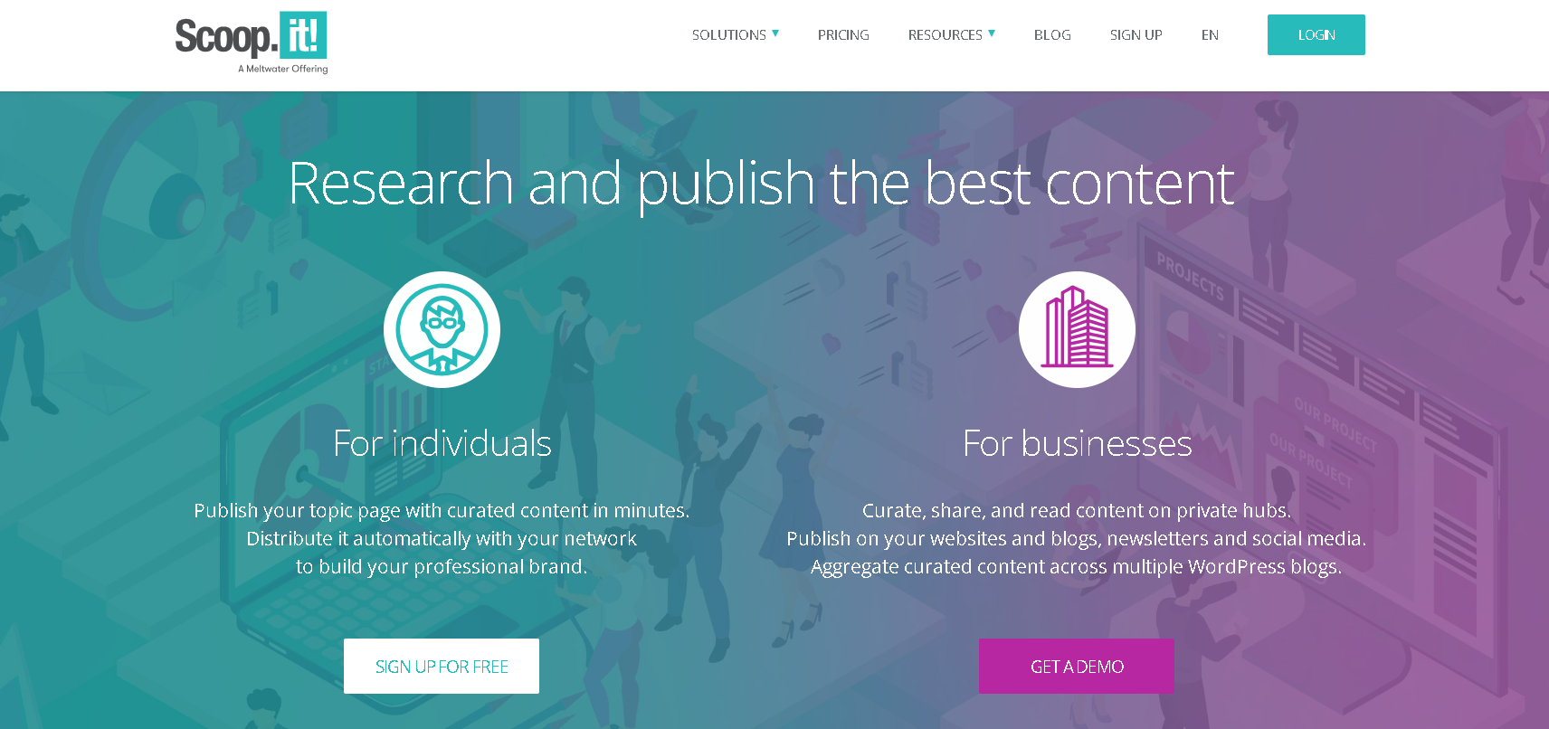 This platform takes a more thematic approach to content curation