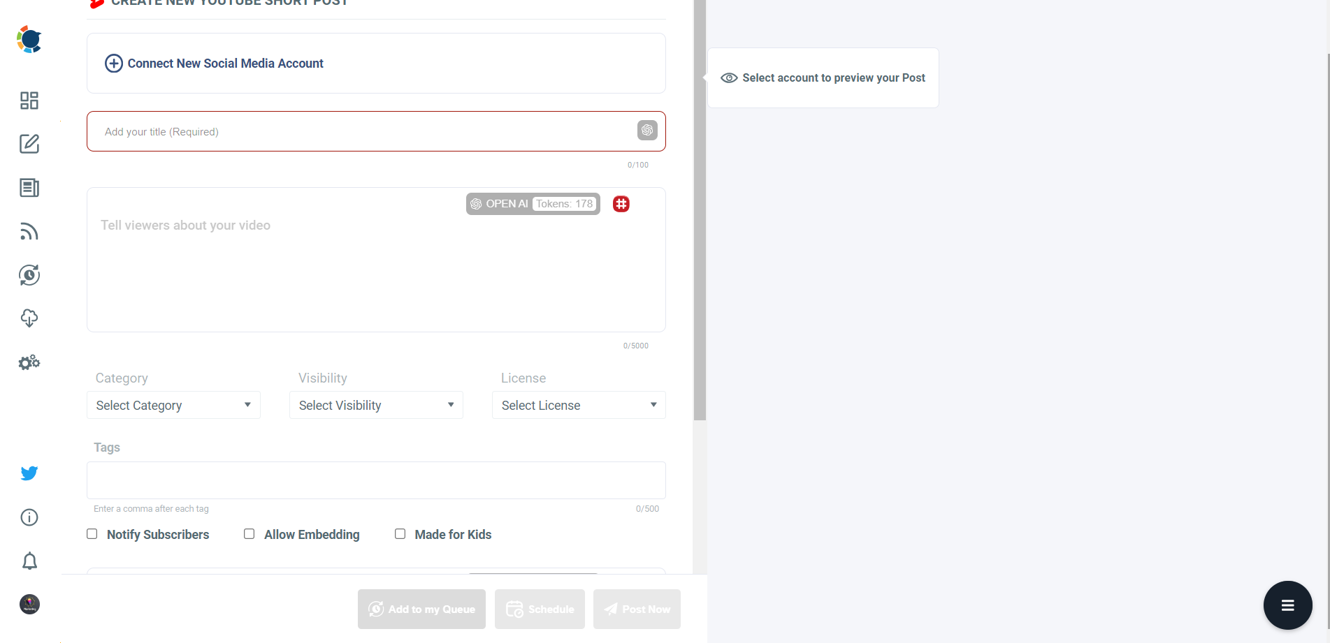 Your YouTube scheduler