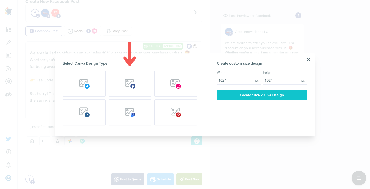 You can use the features for the social media post design.