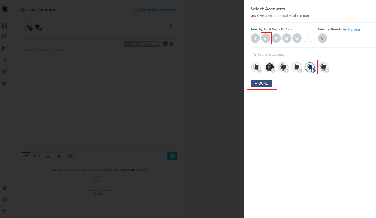 You can also use LinkedIn Scheduler for multiple accounts simultaneously on Circleboom Publish.