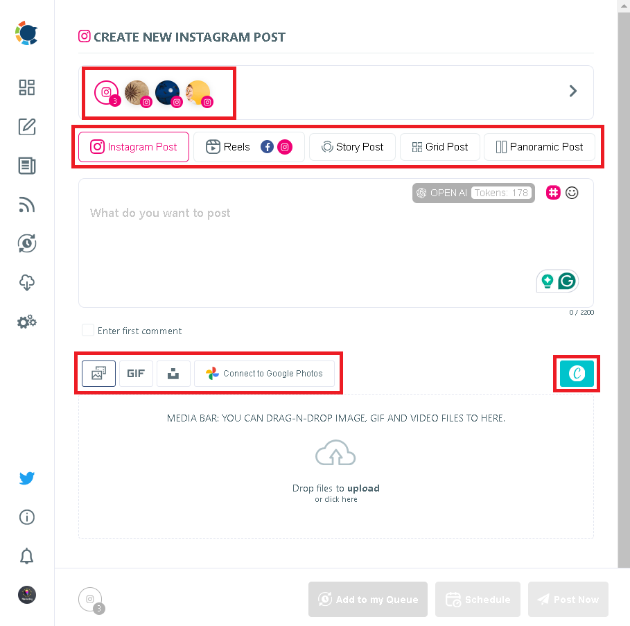 Curate your Instagram by using many different post types simultaneously.
