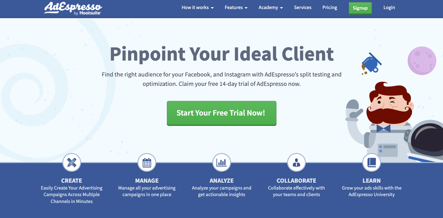 AdEspresso optimizes your Facebook ad campaigns for better performance and ROI.