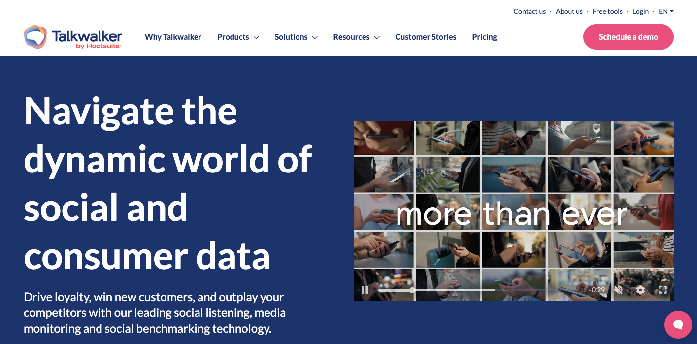 Talkwalker offers real-time monitoring to track your Facebook brand mentions and trends.