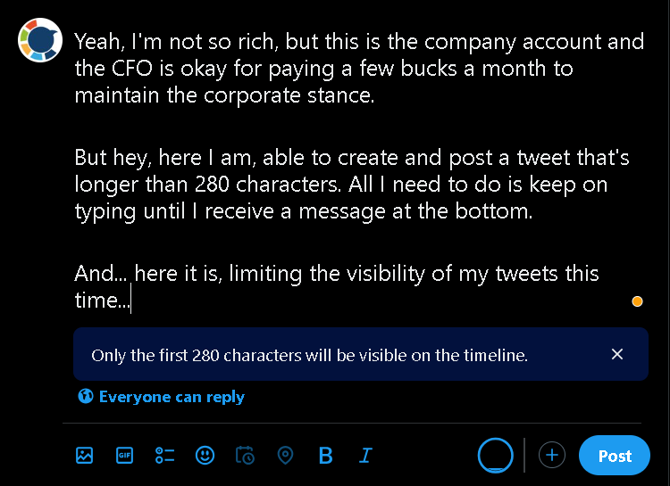 Twitter premium is another way to post more than 280 characters on Twitter.