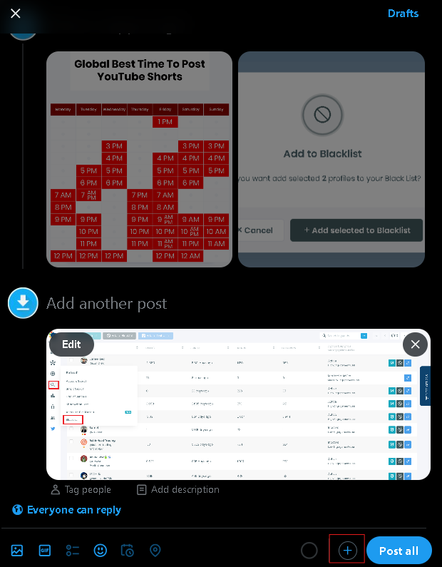 Then continue adding images