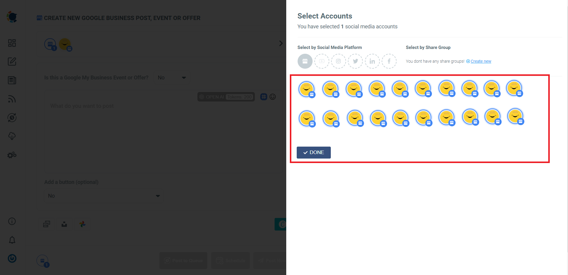 Connect multiple Google Business accounts