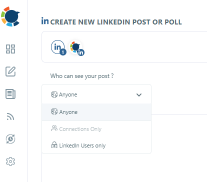 You can also select Who can see your post.