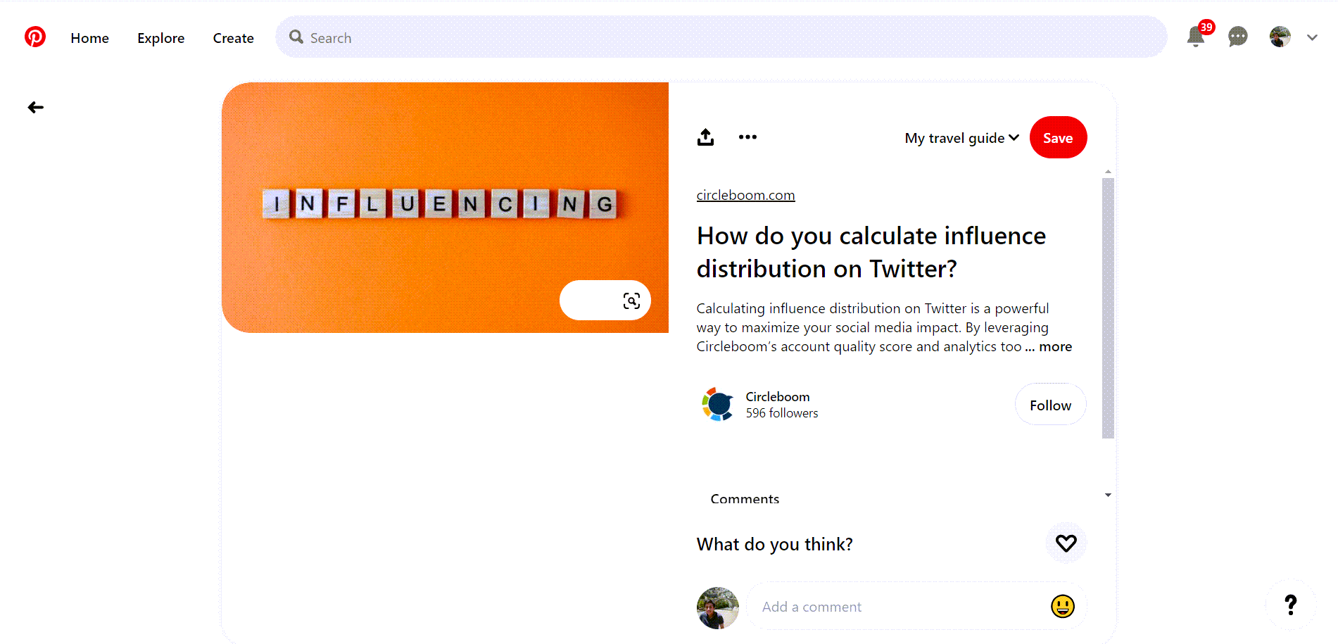 My article on Pinterest