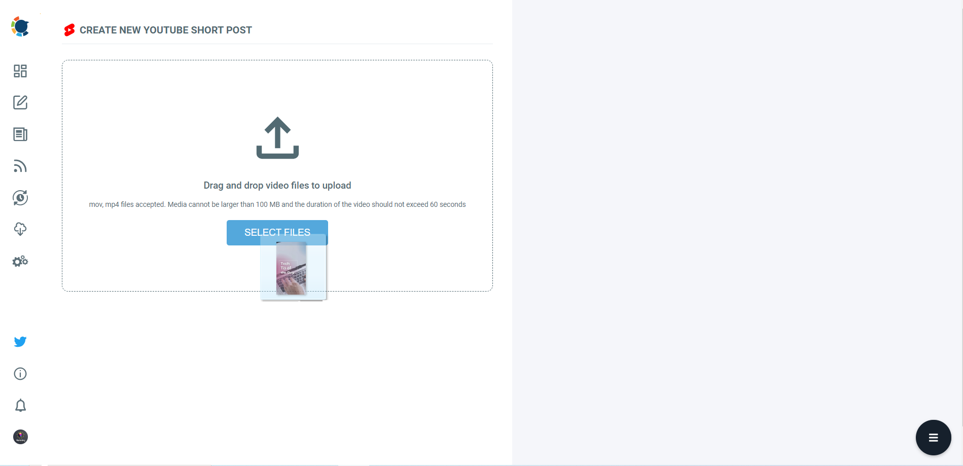 Upload your videos to Circleboom Publish