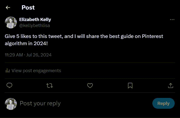 Generate a follow up tweet