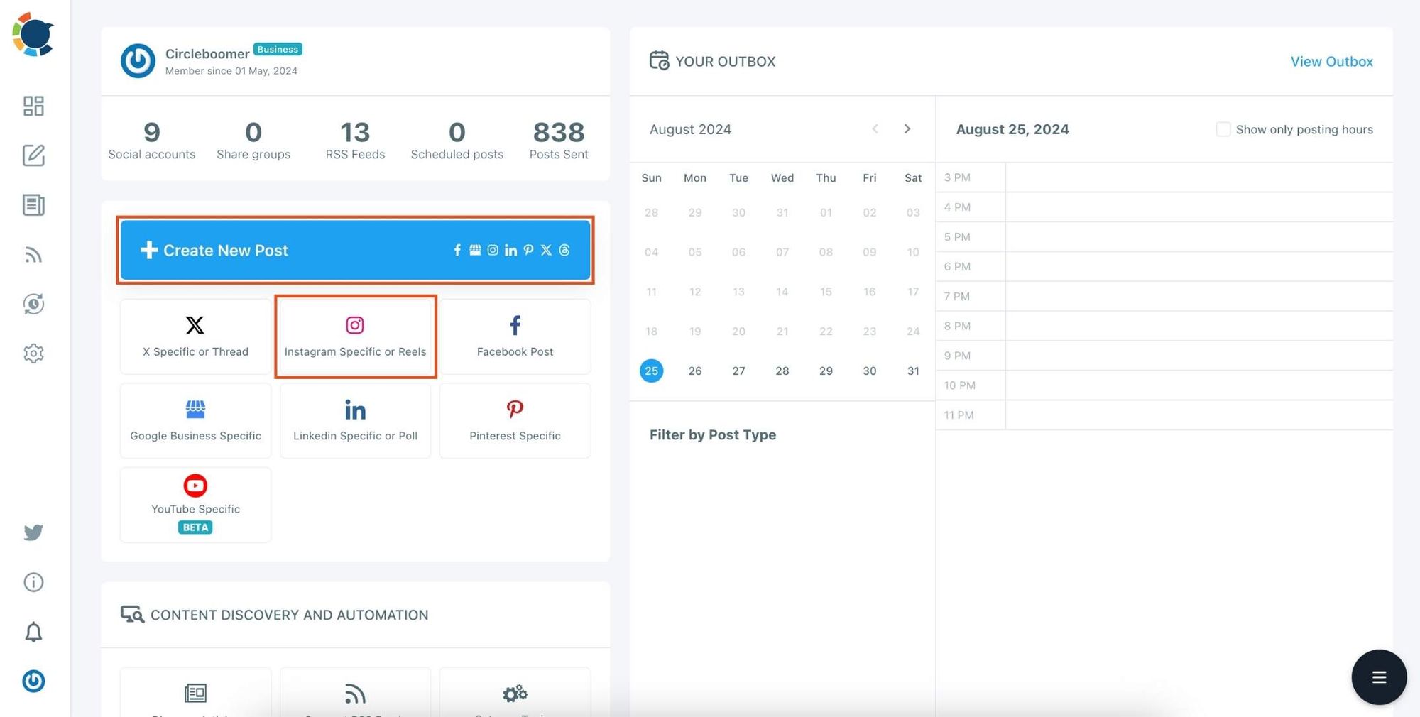 Click on Create New Post button