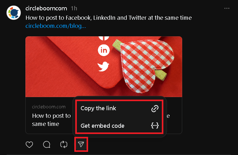 Share threads on Instagram story by copying the link