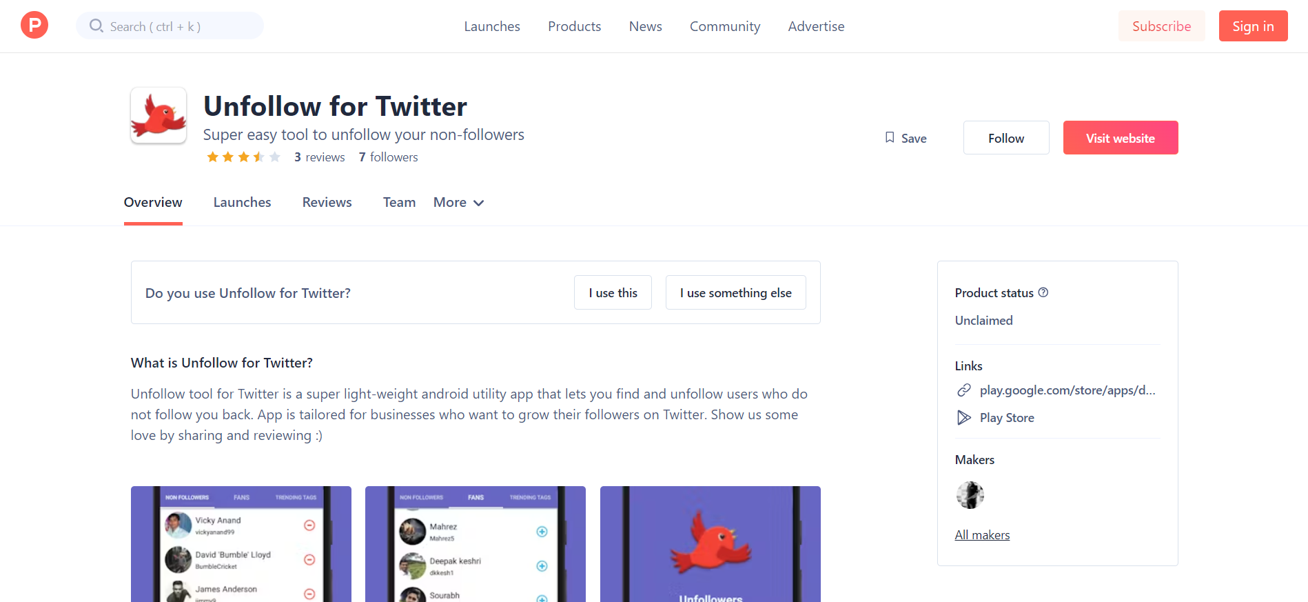 Unfollow for Twitter