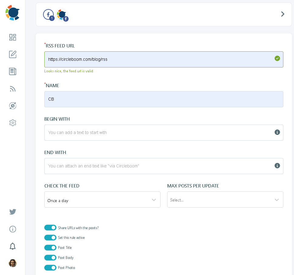 Auto post from WordPress to Facebook with Circleboom