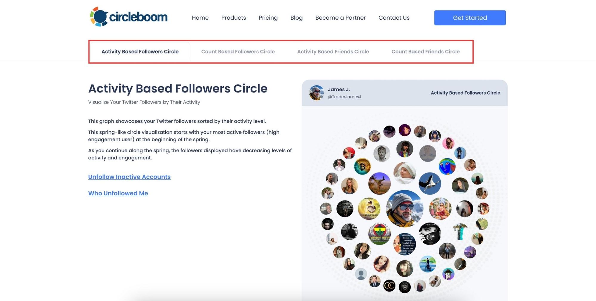 Activity-Based Followers/Friends Circle or Count-Based Followers/Friends Circle