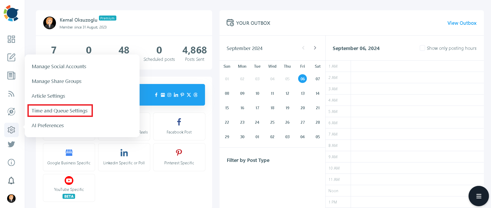 Set up your content calendar