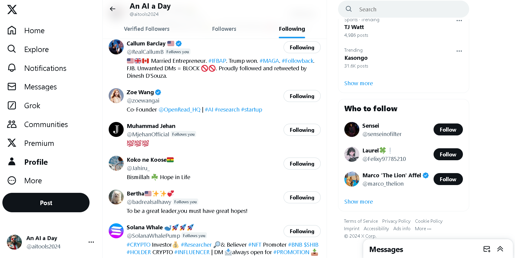 You can't always identify all people you follow on Twitter