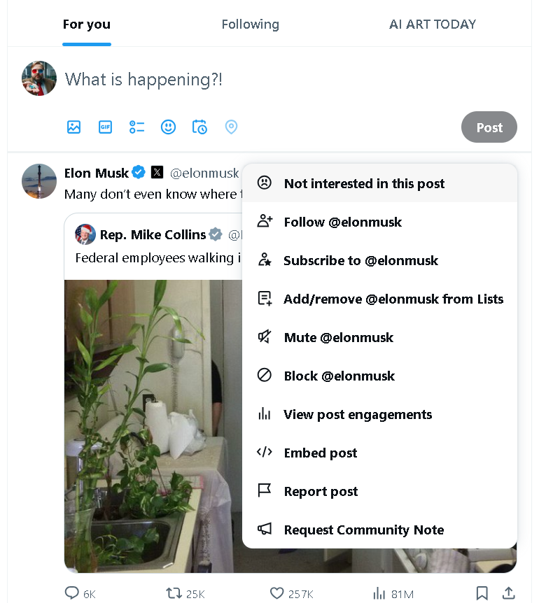 Not interested in this post