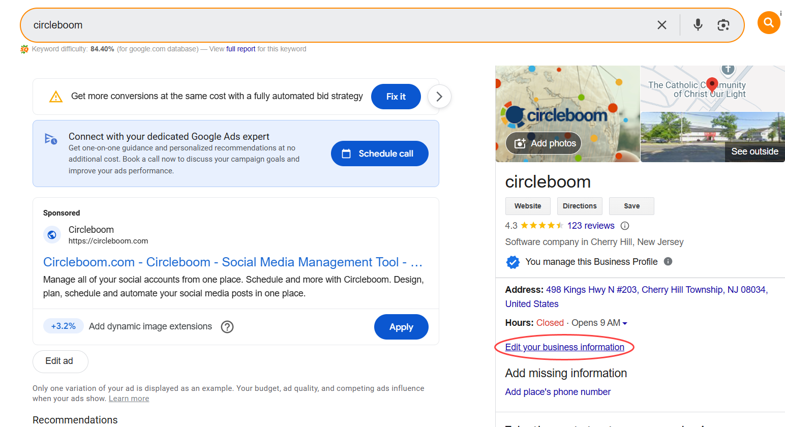 Edit your business information