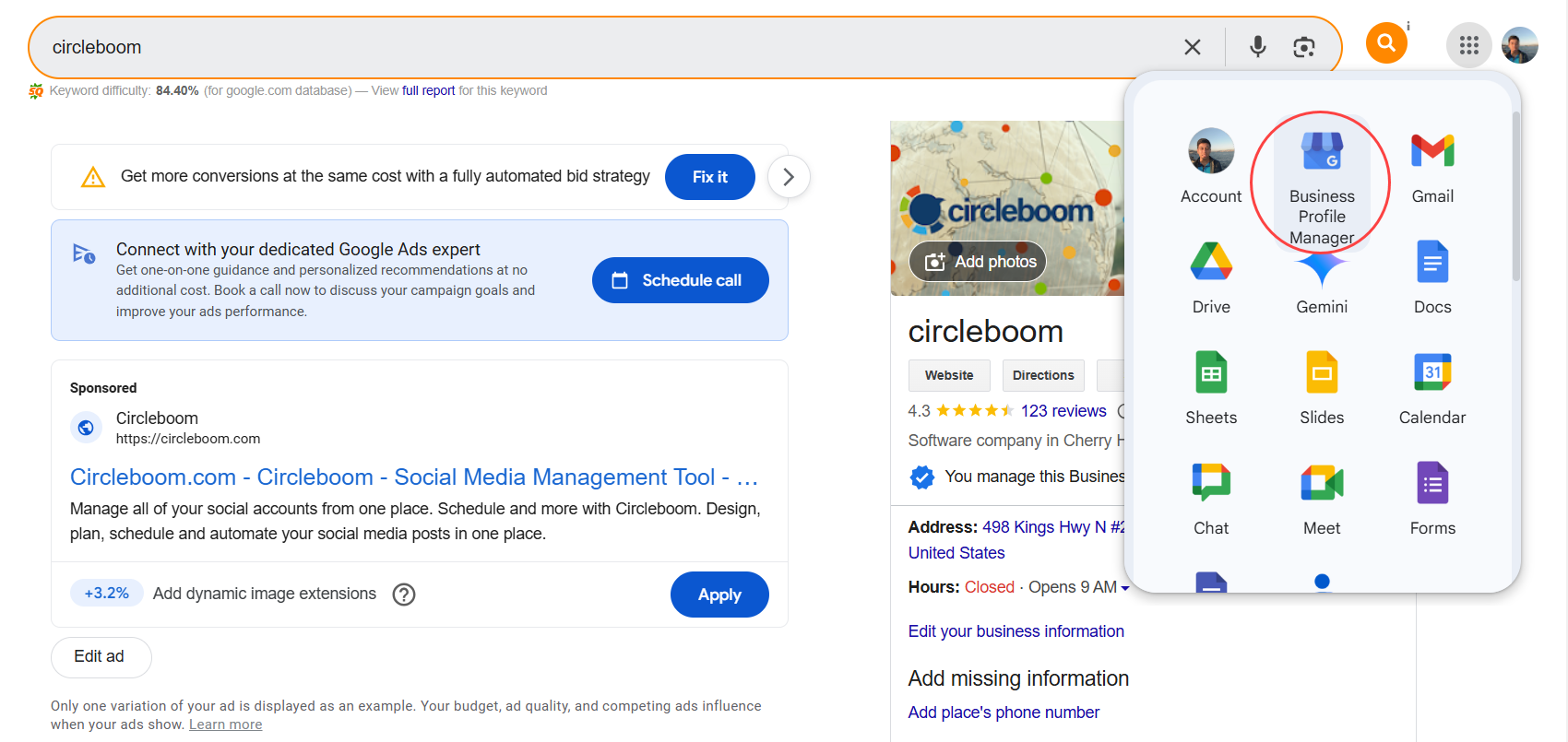 Business Profile Manager