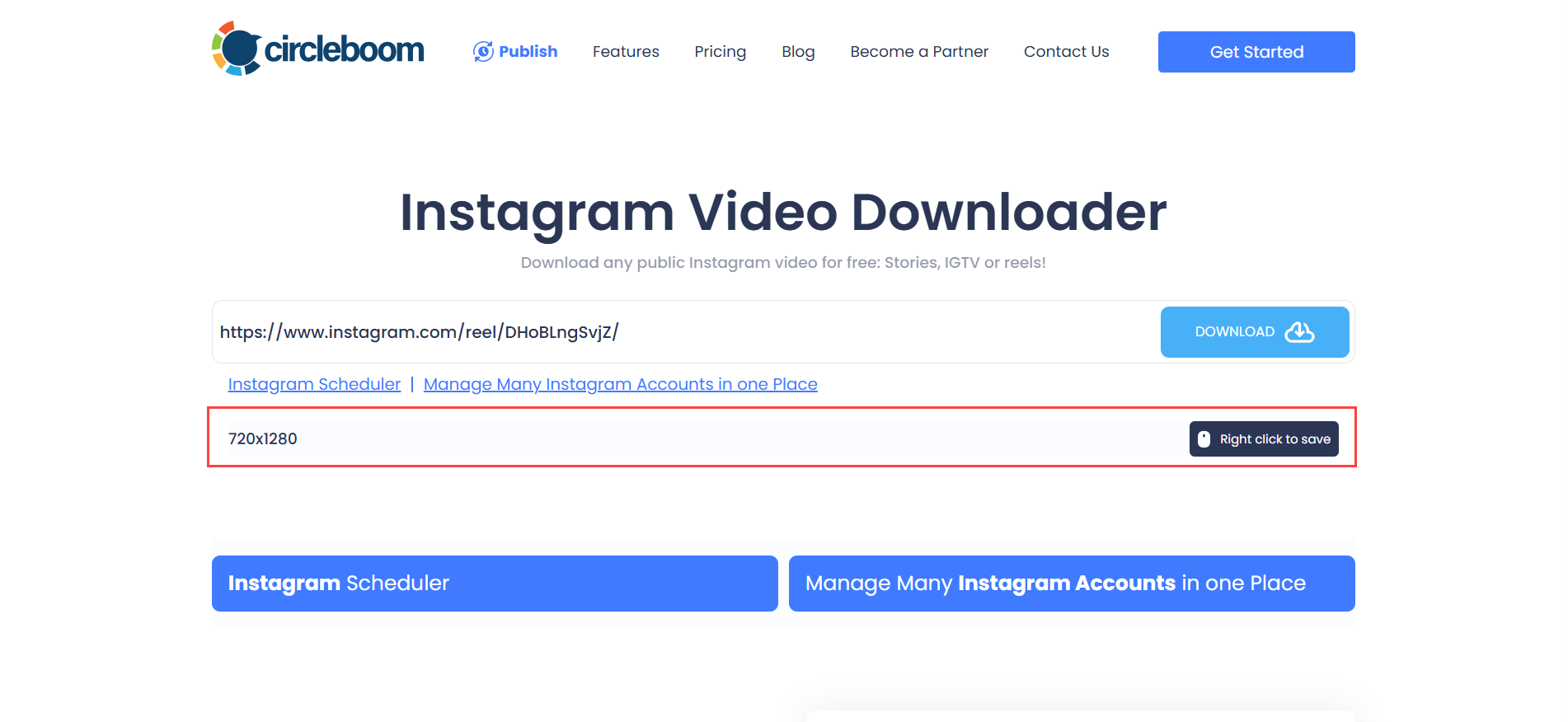 Instagram Video Downloader for high quality videos