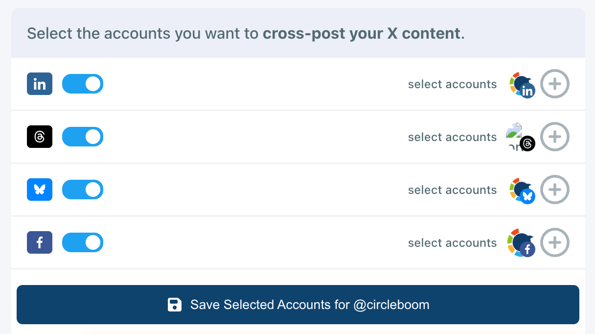 Save Selected Accounts