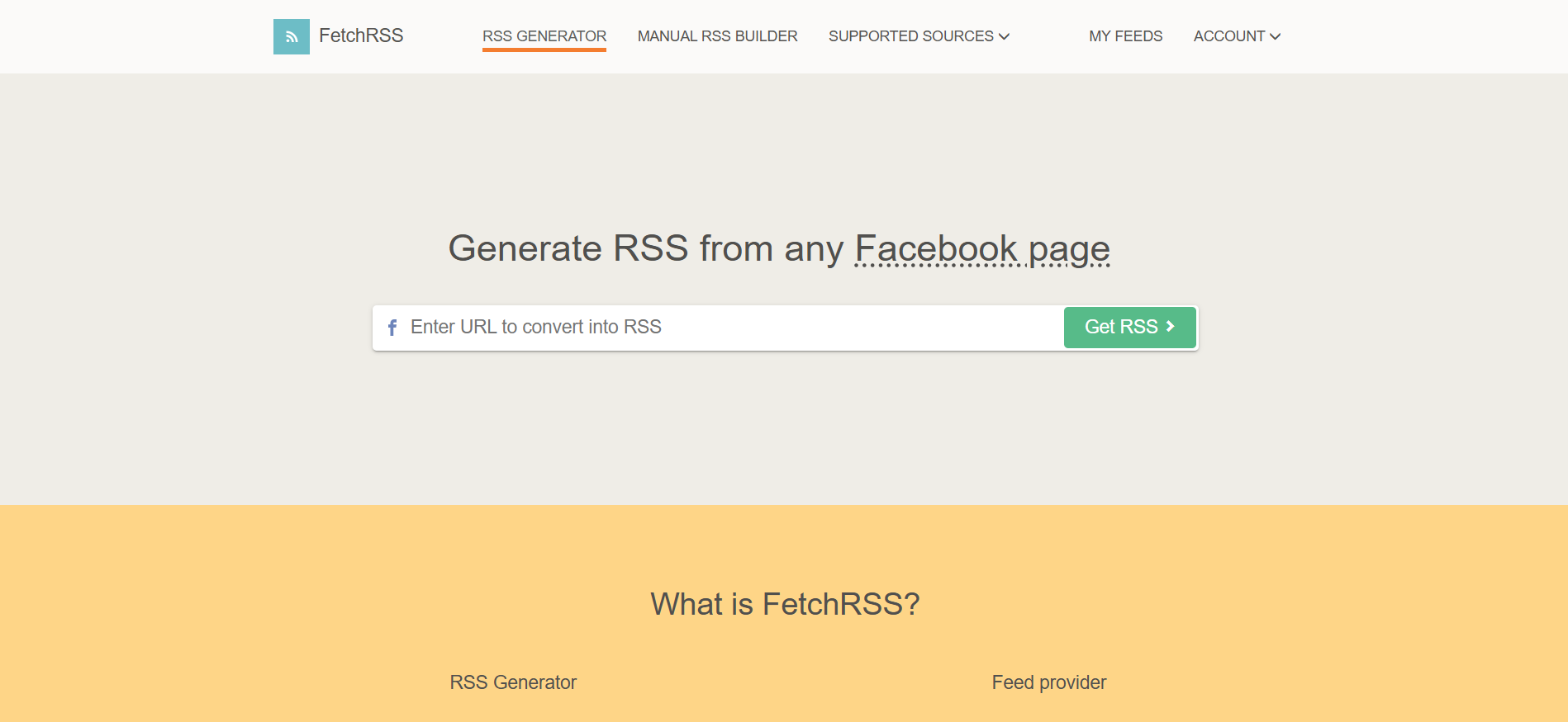 Generate RSS from any Facebook Page