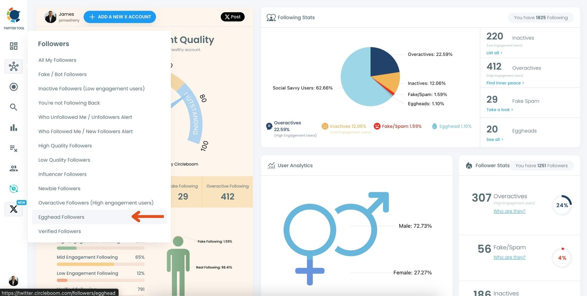 Go to Your Followers List