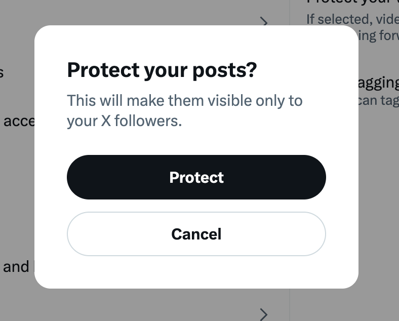 Protect your account on X
