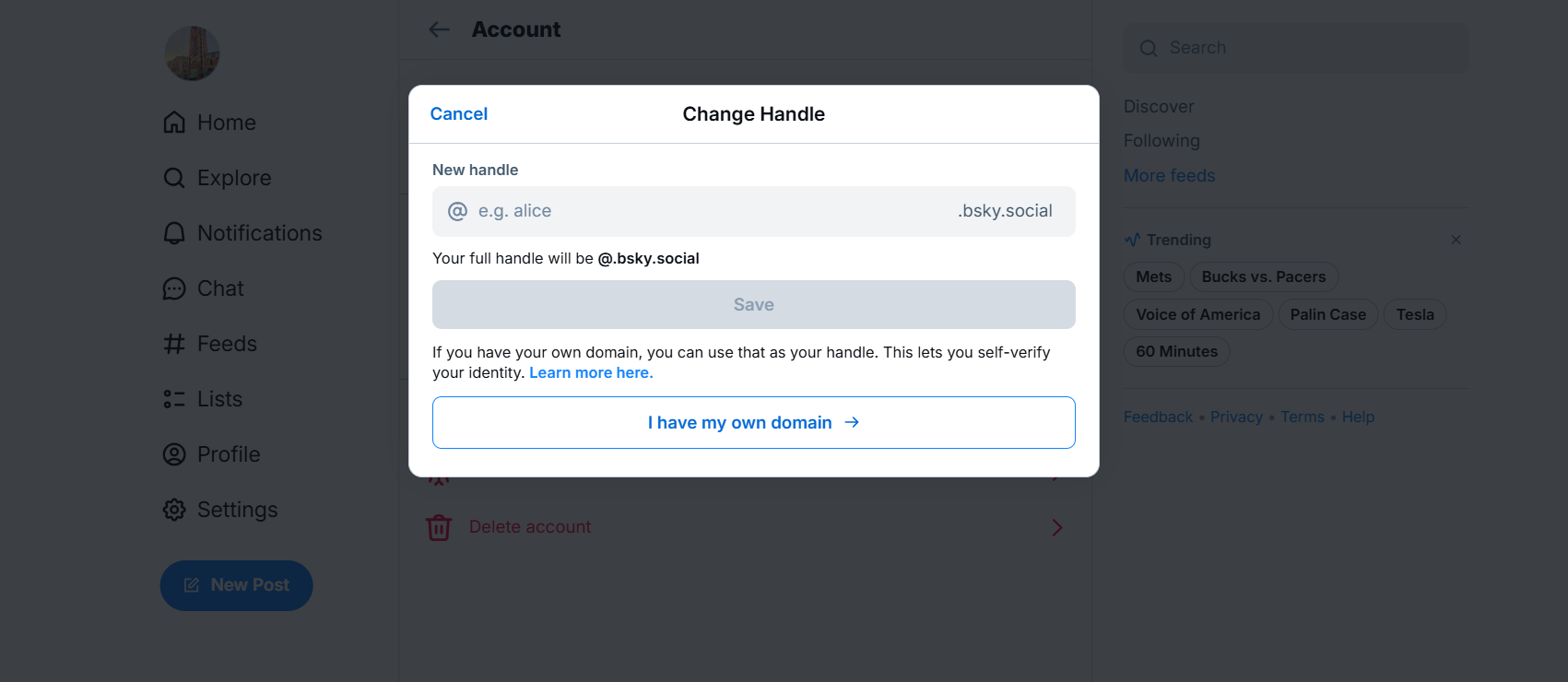 I have my own domain