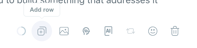 Click “Add Row” to continue your thread.
