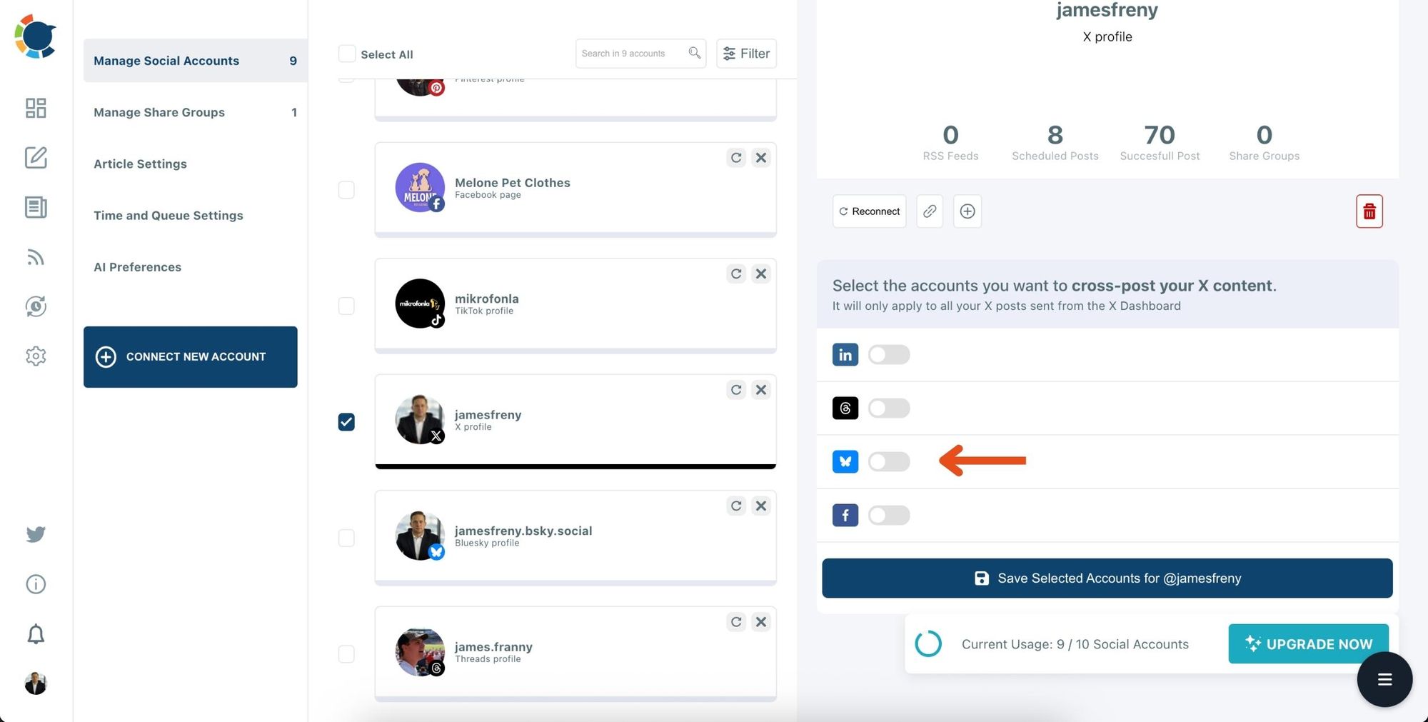 Select the Twitter Profile You Want to Connect