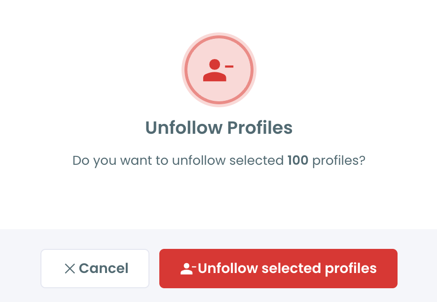 Unfollow Selected Profiles with One Click