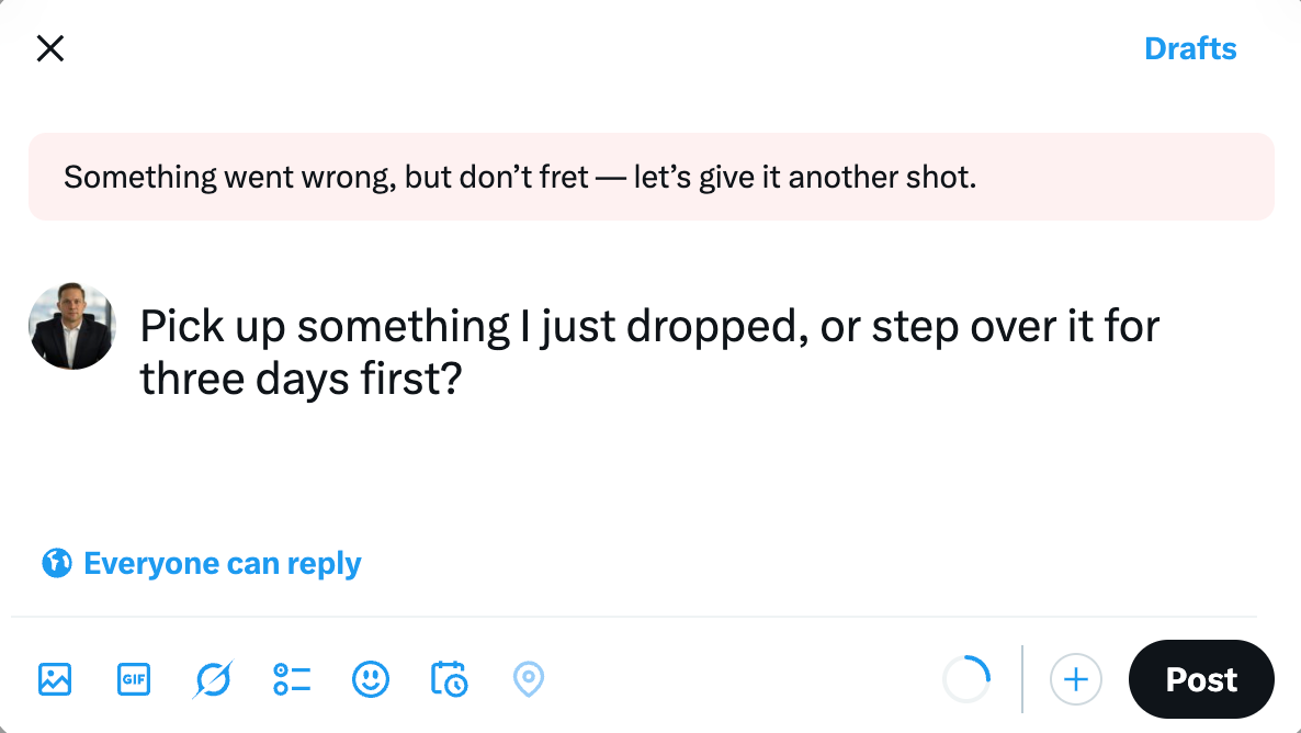 A failed post example.